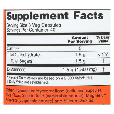 Now D-mannose Powder 500 Mg - 1 Each - 120 Cap