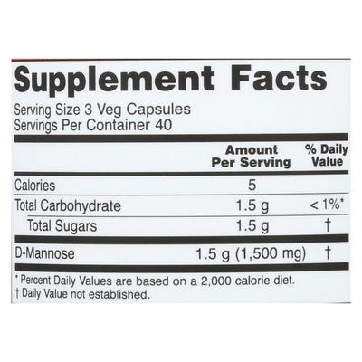 Now D-mannose Powder 500 Mg - 1 Each - 120 Cap