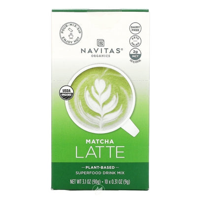 NAVITAS ORGANICS Organic Superfood Lattes Matcha 10 PKT