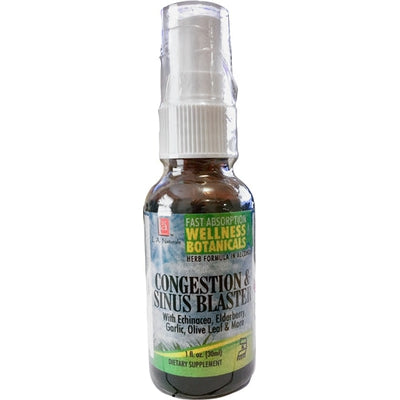 L A NATURALS Congestion & Sinus Blaster Spray 1 OZ