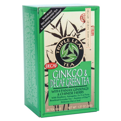 TRIPLE LEAF Ginkgo & Decaf Green Tea 20 BAG