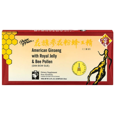 PRINCE OF PEACE American Ginseng RJ Bee Pollen 10 VIAL