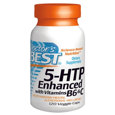 DOCTORS BEST 5 HTP w- Vitamin B6 and C 120 VGC