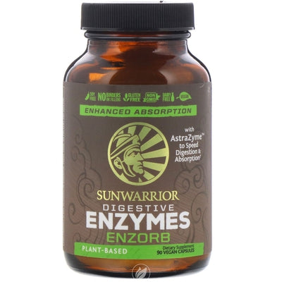 SUNWARRIOR Enzorb Digestive Enzymes 90 VGC