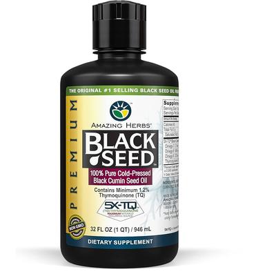 AMAZING HERBS Black Seed Oil (Cumin) 32 OZ
