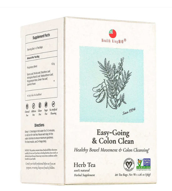 HEALTH KING Easy Going &amp; Colon Clean Tea 20 BAG