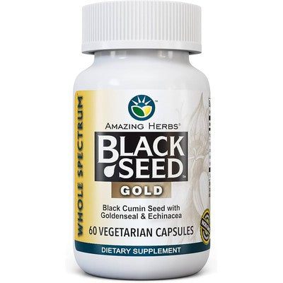 AMAZING HERBS Black Seed Goldenseal &amp; Echinacea 60 CAP