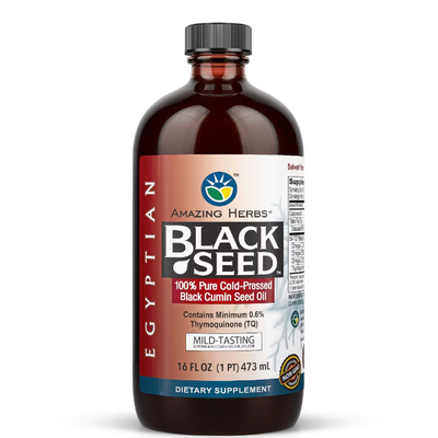 AMAZING HERBS Egyptian Black Seed Oil 16 OZ