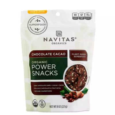 NAVITAS ORGANICS Organic Cacao Power Snack Chocolate 8 OZ