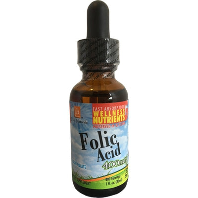 L A NATURALS Liquid Folic Acid Drops 1 OZ