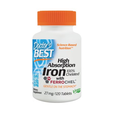 DOCTORS BEST Chelated Iron 120 TAB